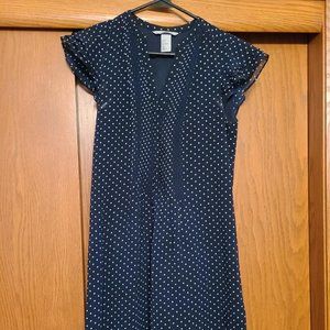 Navy Polka Dot Dress